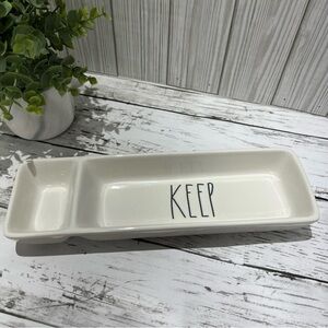 Rae Dunn White  Dish Desk Jewelry Organizer Tray